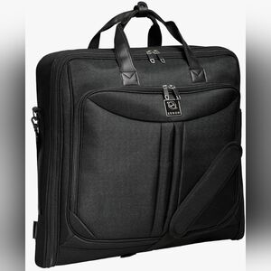 ZEGUR Premium Suit Garment Bag Carry On - Hangs 4 Suit Black